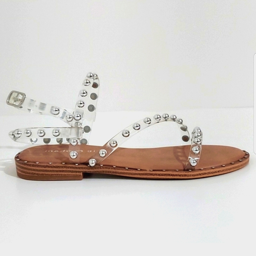 Madden Girl Clear Studded Sandals